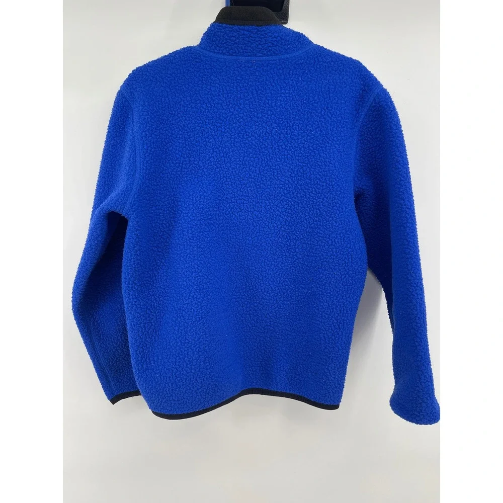 The North Face Kids Reversible Fleece Jacket Blue Black  6-8 Full Zip Coat